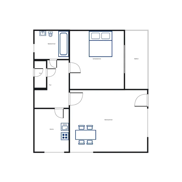 große renovierte 2-Zimmer Wohnung — photo 1
